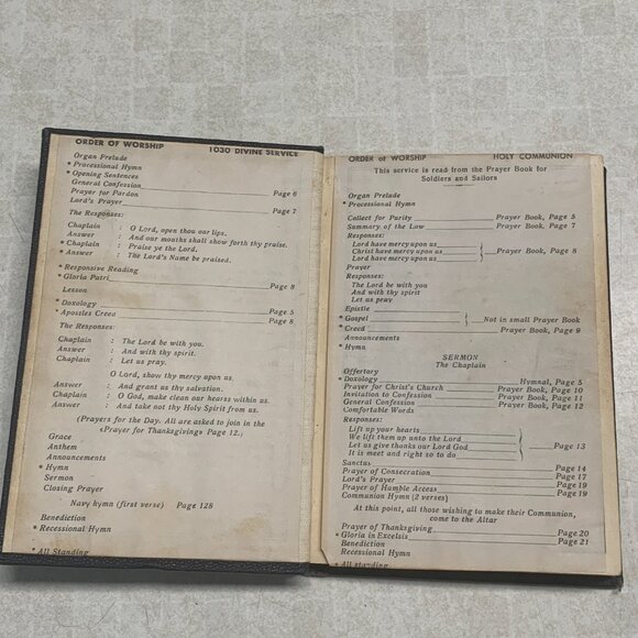 WW2 Era Song and Service Book for Ship and Field Army and Navy 1942 - Picture 9 of 11